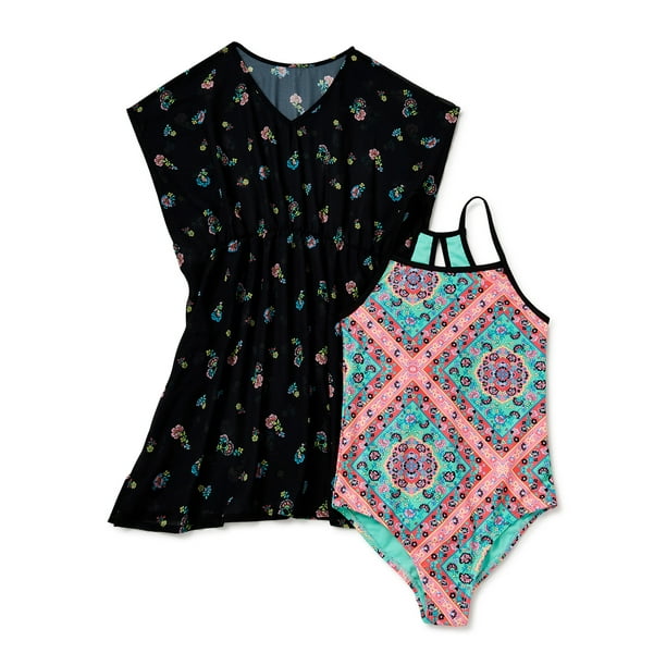 Roxy Girls Birdy Two Piece Tankini Swimsuit Set Roxy Girls Birdy Two Piece Tankini Swimsuit Set